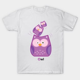 Triple Owl Family T-Shirt